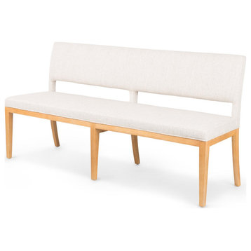 Sara Dining Bench, Smoked Drift Oak