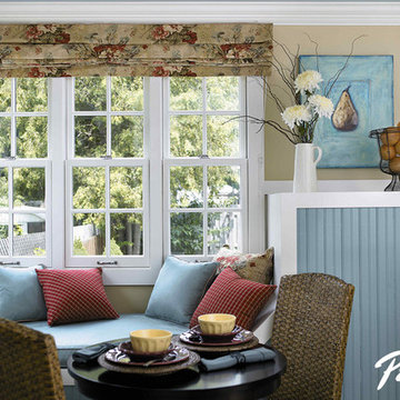 Pella® Architect Series® double-hung windows create a cozy corner
