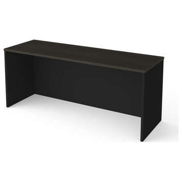 Bestar Pro-Concept Plus 72W Narrow Desk Shell In Deep Grey & Black