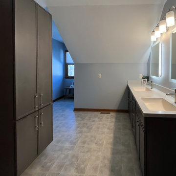 Kids Bathroom Update with Medallion Apollo Dockside Stain Vanity