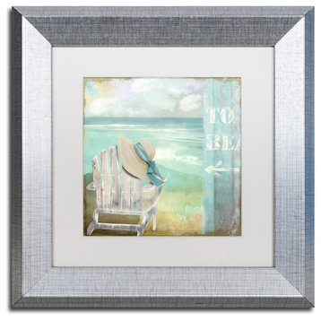 Color Bakery 'By the Sea I' Art, Silver Frame, White Matte, 11"x11"