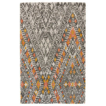 Weave & Wander Binada Rug, Tangerine, 5'x8'