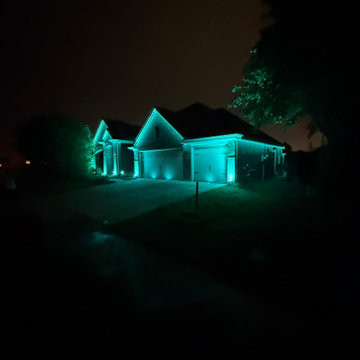 6 lights per m Permanent Holiday Lighting + RGBWW landscape lighting