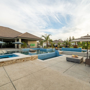 Custom Pool, Spa and Patio Area