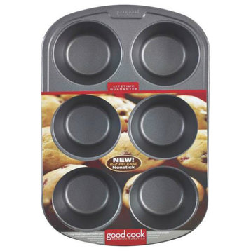 Good Cook 04033 6 Cup Texas Size Muffin Pan, 3.5"