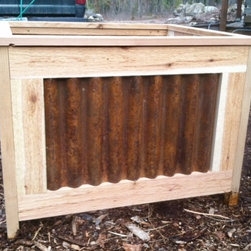planter box with corrugated metal - Products