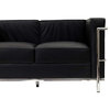 LC2 Leather Loveseat in Black