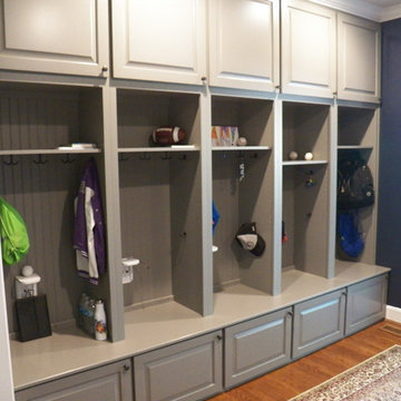 Custom Gray Mudroom Lockers for Busy Cincinnati Family