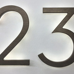 Neutra 8" Bronze Lighted LED Letters - House Numbers