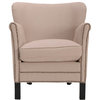 Ann Arm Chair With Brass Nail Heads Taupe
