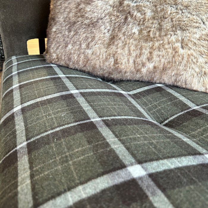 Plaid settee