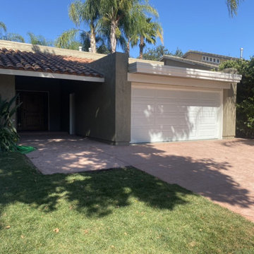 Driveway with stamp concrete