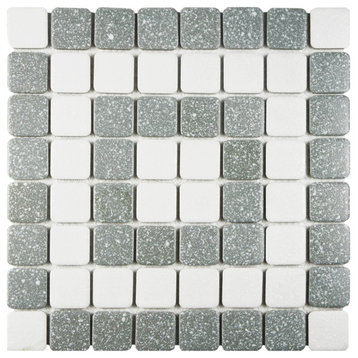 Crystalline Market Square Grey Porcelain Floor and Wall Tile