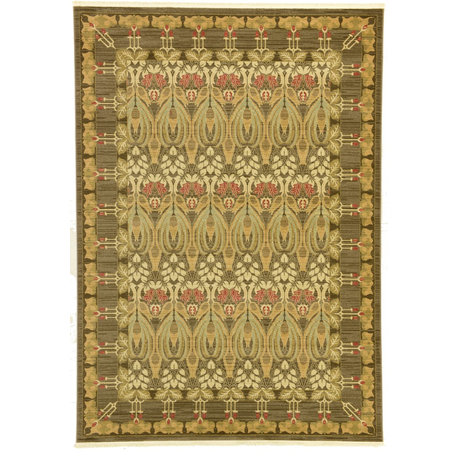Unique Loom Brown Carnation Edinburgh 7' 0 x 10' 0 Area Rug