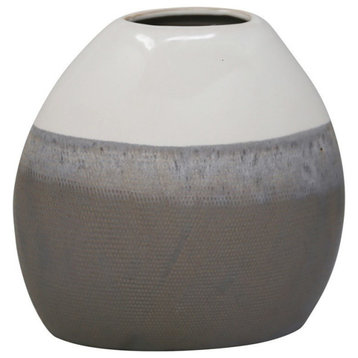 Sagebrook Home Ceramic 9.25" Vase , Multi Gray