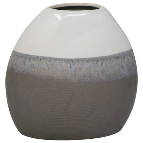 Sagebrook Home Ceramic 9.25" Vase , Multi Gray