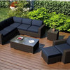 Harmonia Living Arden 8-Piece Patio Conversation Set, Indigo