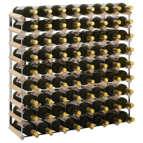 Vidaxl Wine Rack For 72 Bottles Solid Pinewood