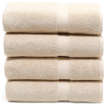 Linum Home Textiles Sinemis Terry Bath Towels, Set of 4, Beige
