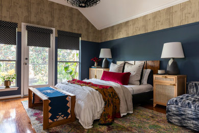 This is an example of a bohemian bedroom in Houston.