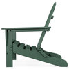 Polywood Classic Folding Adirondack Chair, Green