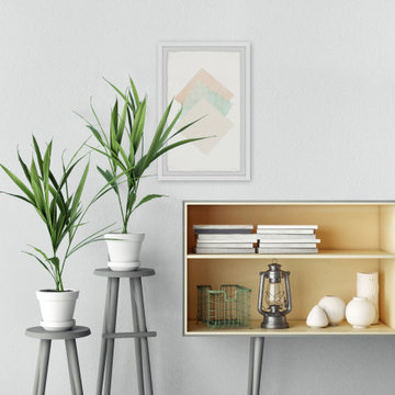 "Plains and Patches Squares" Framed Painting Print