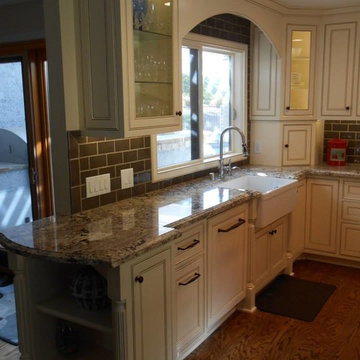 Elegant White Kitchen | Dark Mocha Island