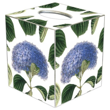 TB1207 - Blue Hydrangea with Leaves Tissue Box Cover