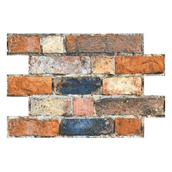Walls and Floors - Rustic Mix Brick Slip Effect Tiles, 1 m2 - Wall & Floor Tiles