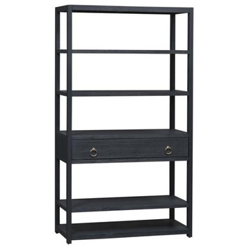 Accent Bookcase, Wire Brushed Denim Finish