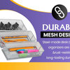 Silver Mesh Desk Drawer Organizer Tray Multipurpose Storage Holder, 6x12x2, 12