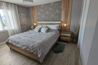 Inspiration for a scandinavian bedroom remodel in Montreal