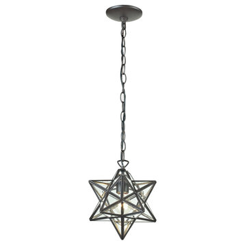 Star 1-Light Glass Pendant Lamp