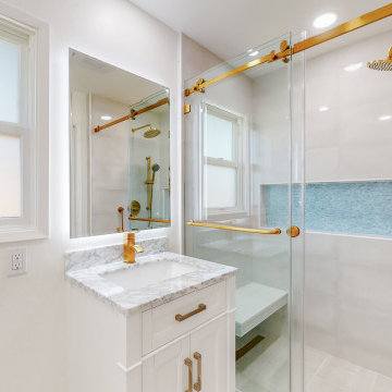 Luxurious White & Gold Bathroom Remodel