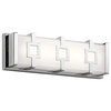 Velitri 15" Linear LED Bath Vanity Light Fixture by Kichler, Chrome Finish