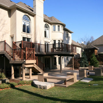 High decks over 6 feet above grade.