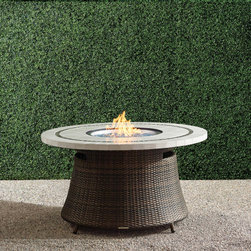 Pasadena Stone Top Fire Table - Patio Furniture And Outdoor Furniture