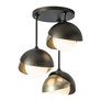 Modern Brass with Oil Rubbed Bronze Accent and Opal Glass