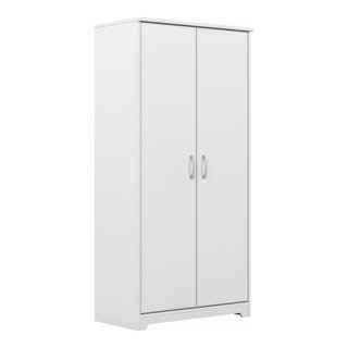 Bush Furniture Cabot Small Bathroom Storage Cabinet with Doors in Linen White Oak