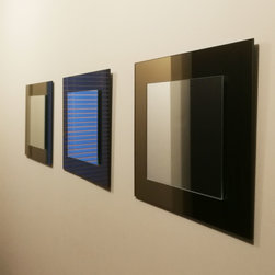 Accent Mirrors. Clear Mirror on Grey Mirror. - Wall Mirrors