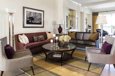 Living room - contemporary living room idea in Miami