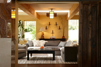 Trendy family room photo in Santa Barbara