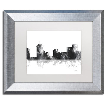 Watson 'New Orleans Louisiana Skyline' Art, Silver Frame, 11"x14", White Matte