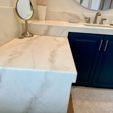 Calacatta Gold Marble Epoxy Counters | Master Bath Retreat