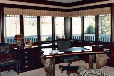 Inspiration for a traditional home office in Denver.