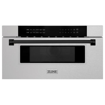 Microwave Drawer, DuraSnow Stainless Steel and Matte Black, MWDZ-30-SS-MB