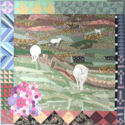 Textile art Curious Nature - Mixed Media Art