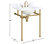 The Rialto Wash Stand & P-Trap, Single Sink, 30", Gold, Freestanding