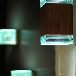 Eco Dark Stain Beacon Pillar LED Wall Light - Wall Lights