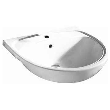 American Standard 9960.001 Mezzo 22" Drop In Fireclay Bathroom - White